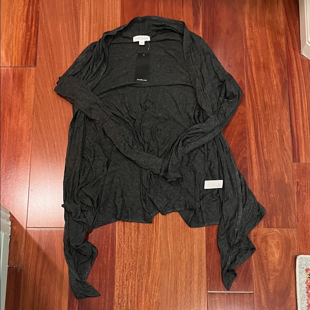 NWT Black Draped Cardigan Size XL